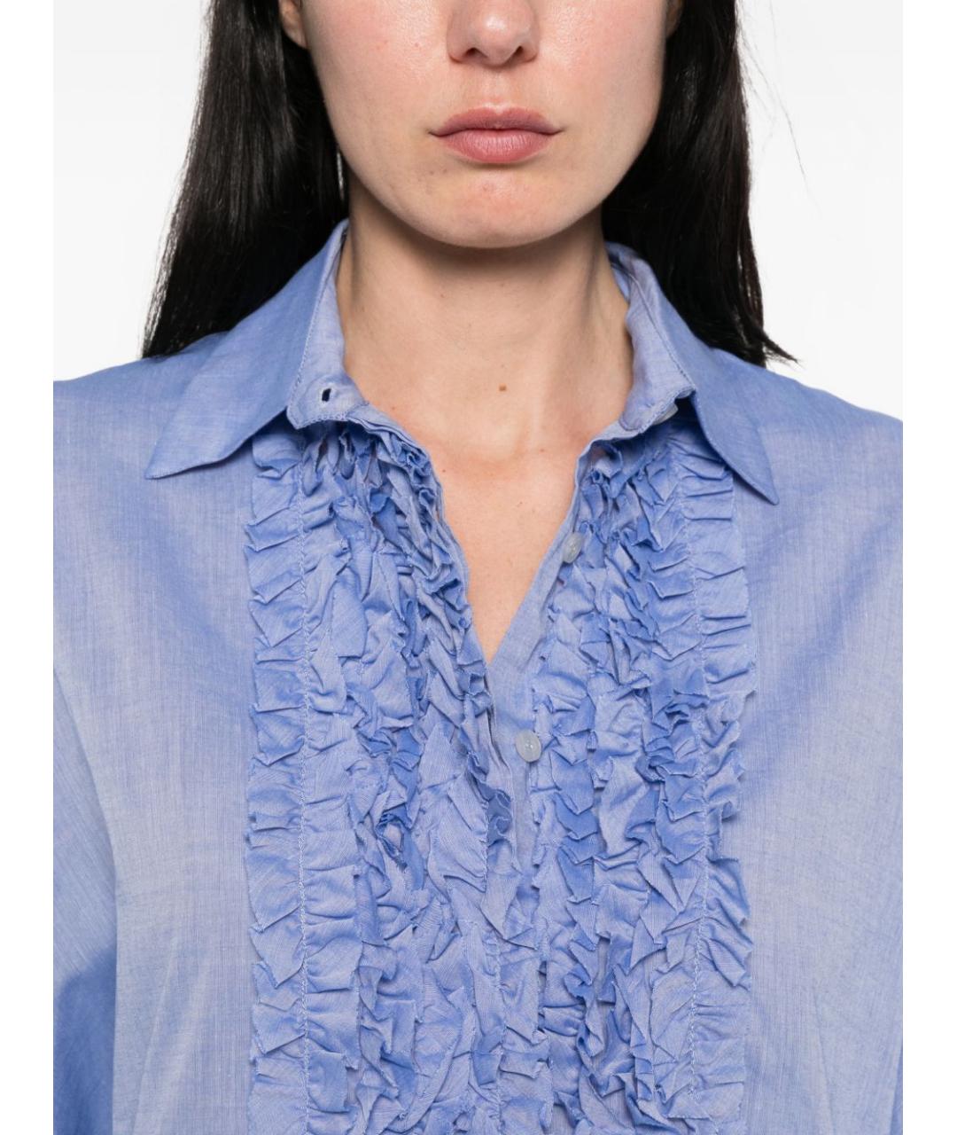 SOSUE Синяя хлопковая рубашка, фото 4