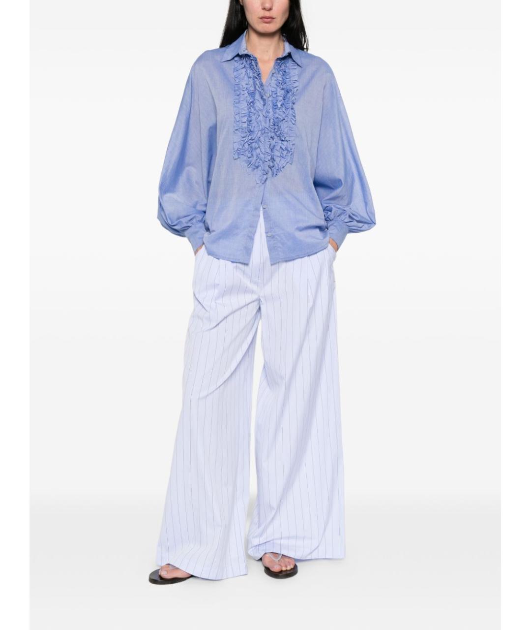 SOSUE Синяя хлопковая рубашка, фото 5