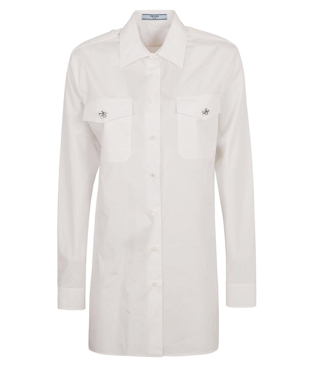 PRADA Белая хлопковая рубашка, фото 1