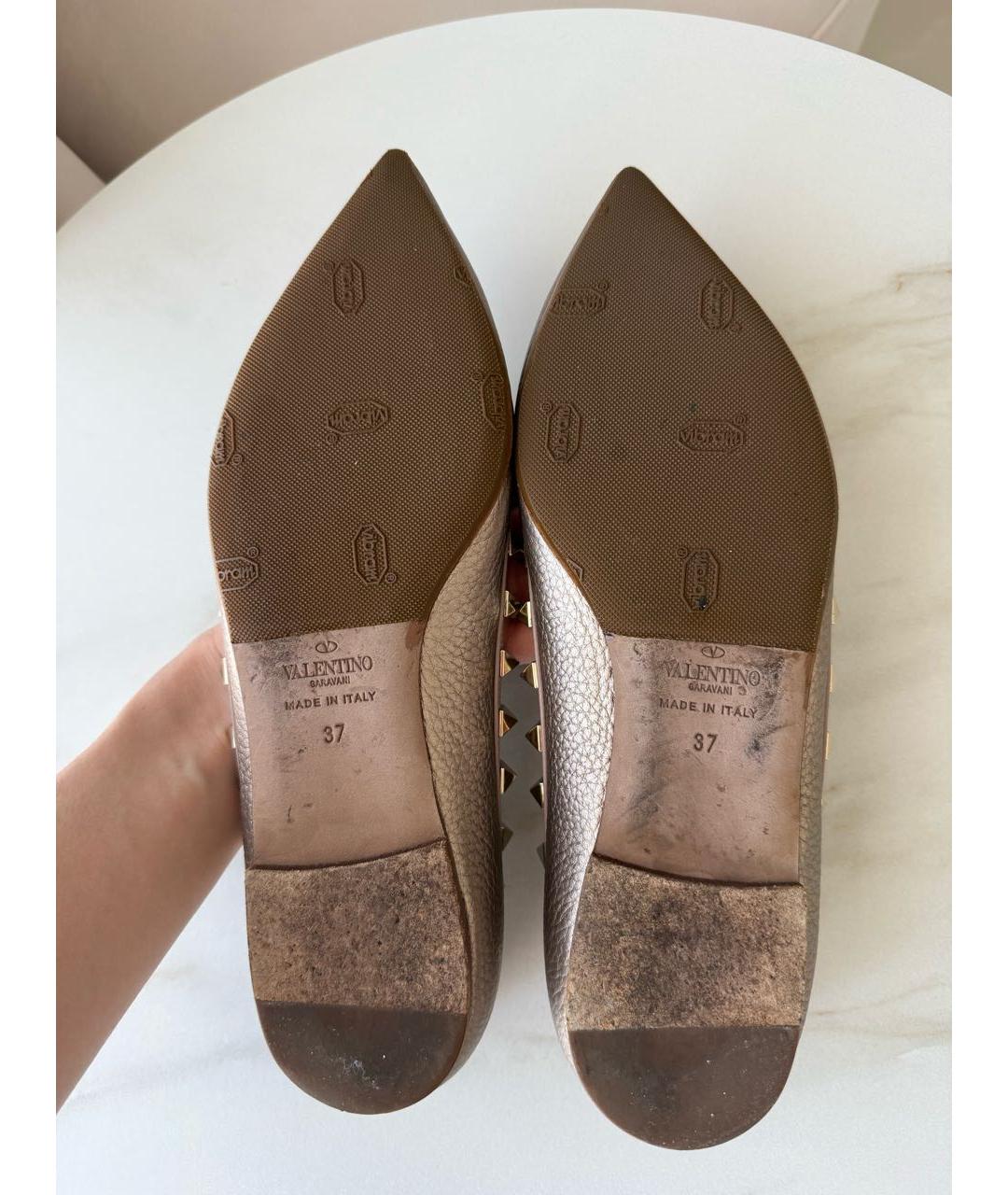 VALENTINO Розовые кожаные балетки, фото 7