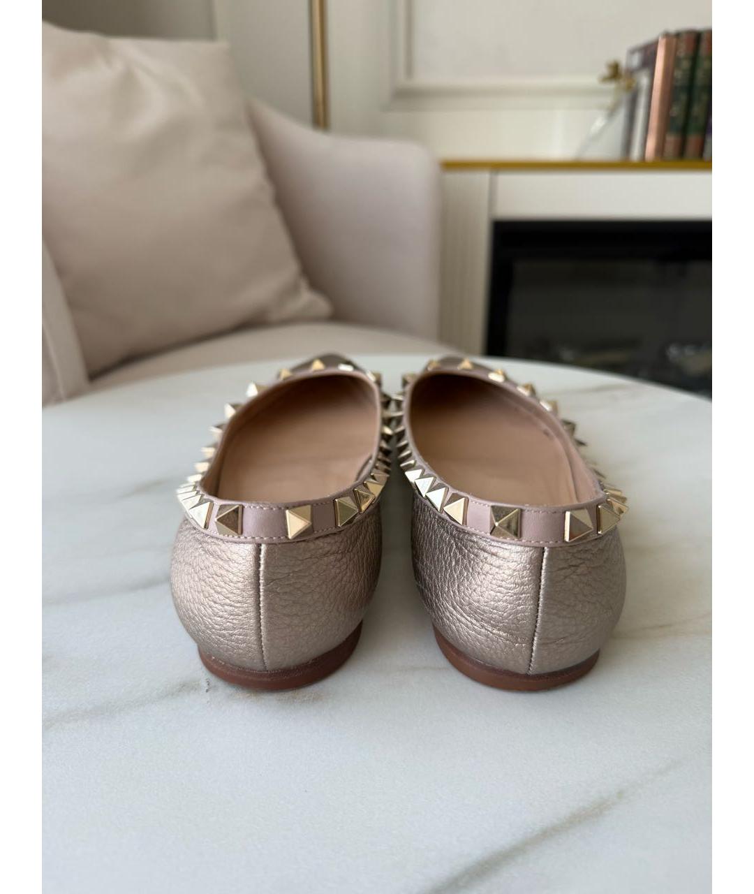 VALENTINO Розовые кожаные балетки, фото 4