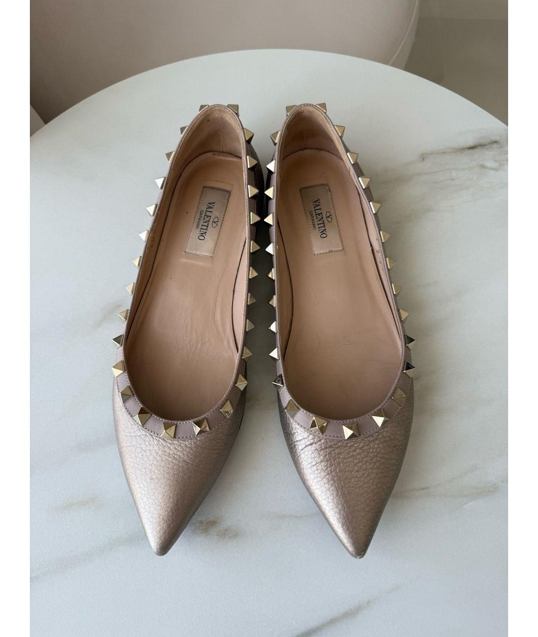 VALENTINO Розовые кожаные балетки, фото 2