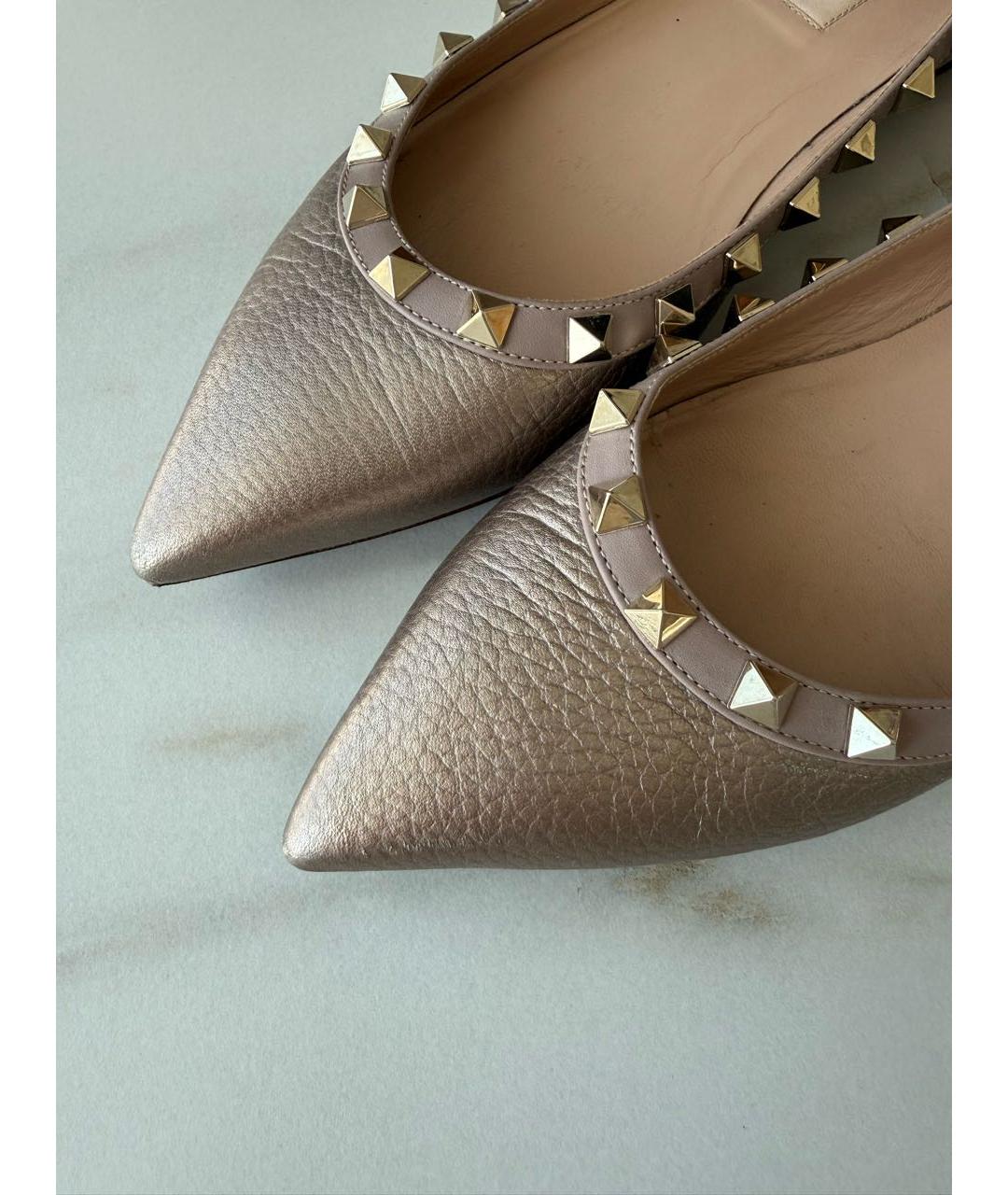 VALENTINO Розовые кожаные балетки, фото 6