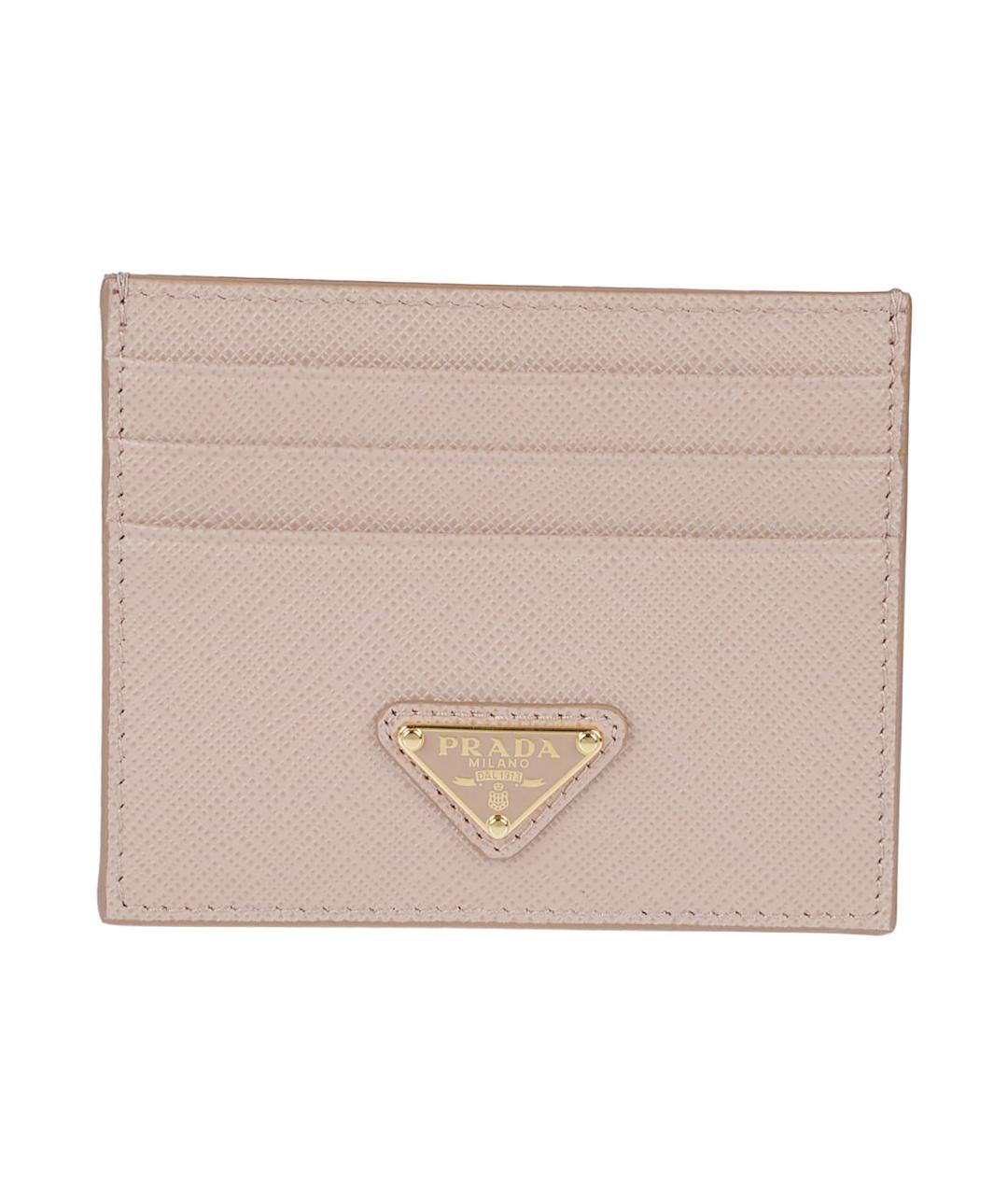 PRADA Бежевый кожаный кардхолдер, фото 1