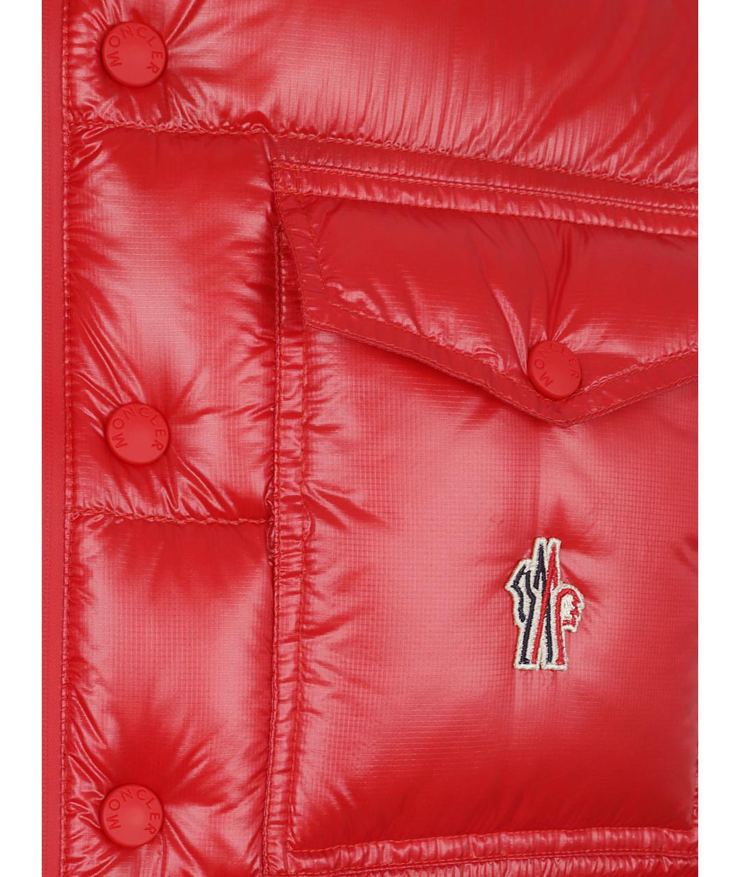 MONCLER GRENOBLE Красный полиэстеровый жилет, фото 2