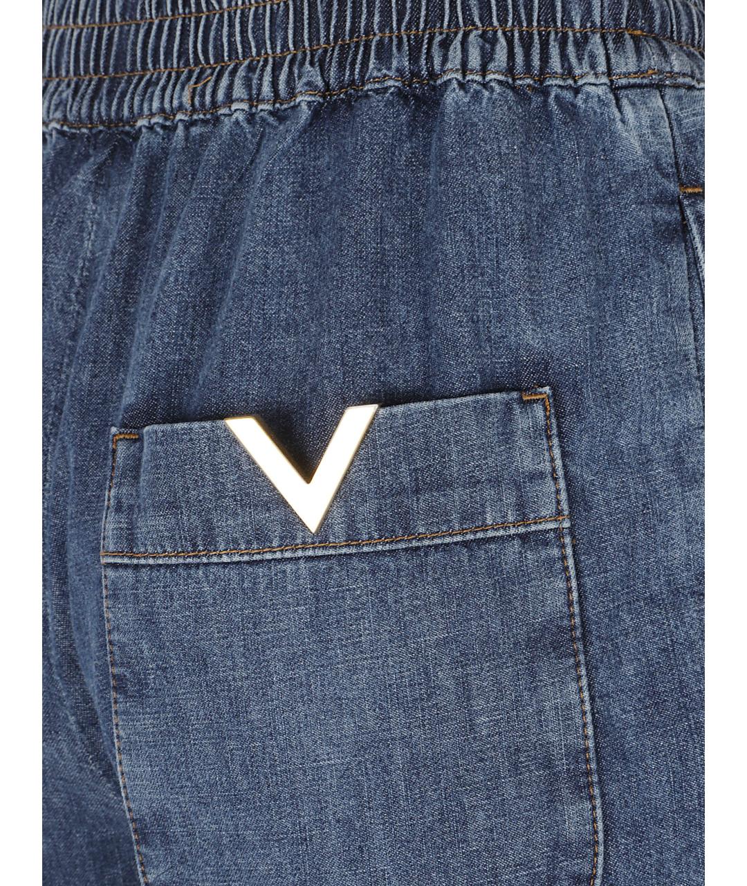 VALENTINO Синие хлопковые прямые джинсы, фото 2