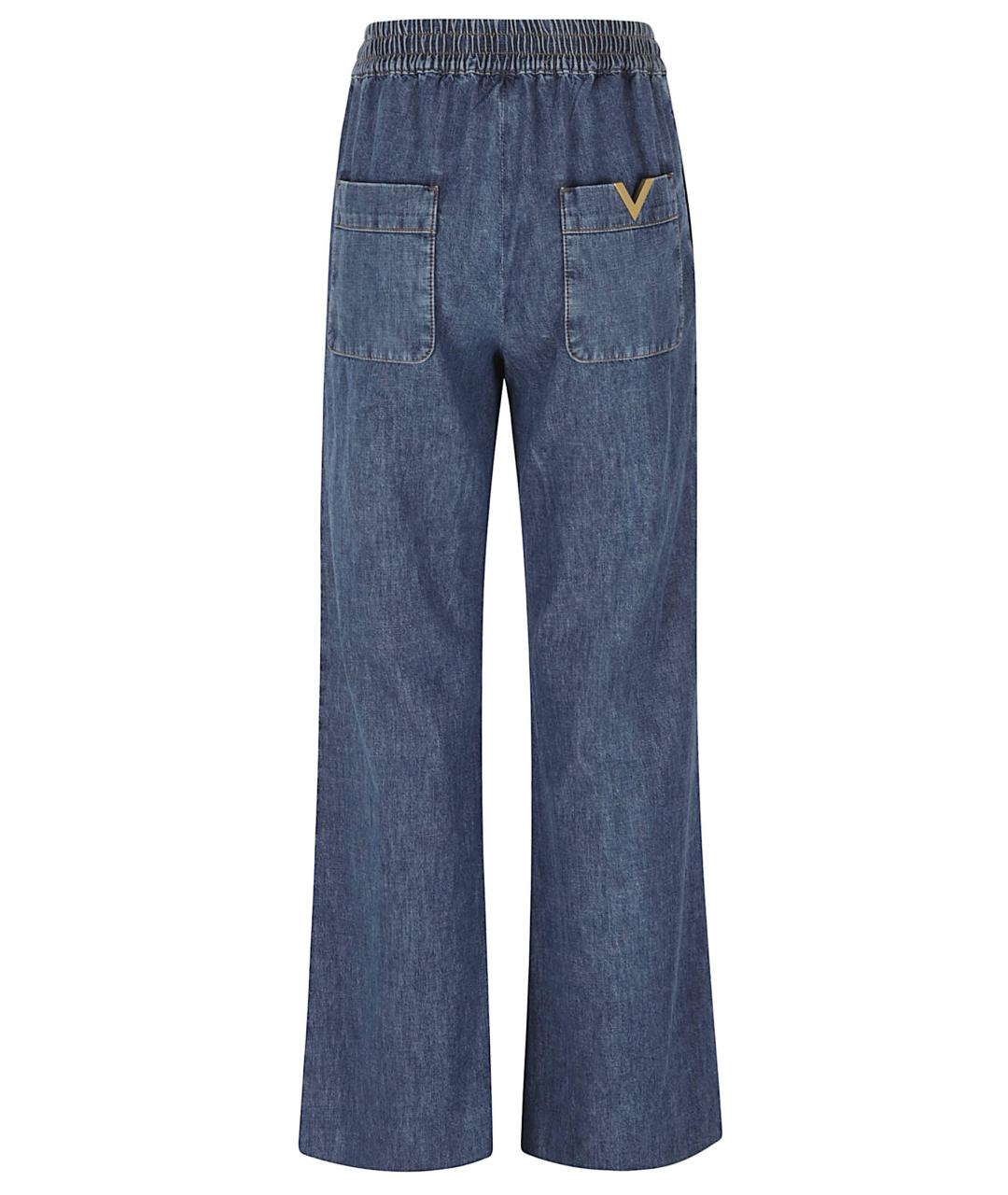 VALENTINO Синие хлопковые прямые джинсы, фото 3