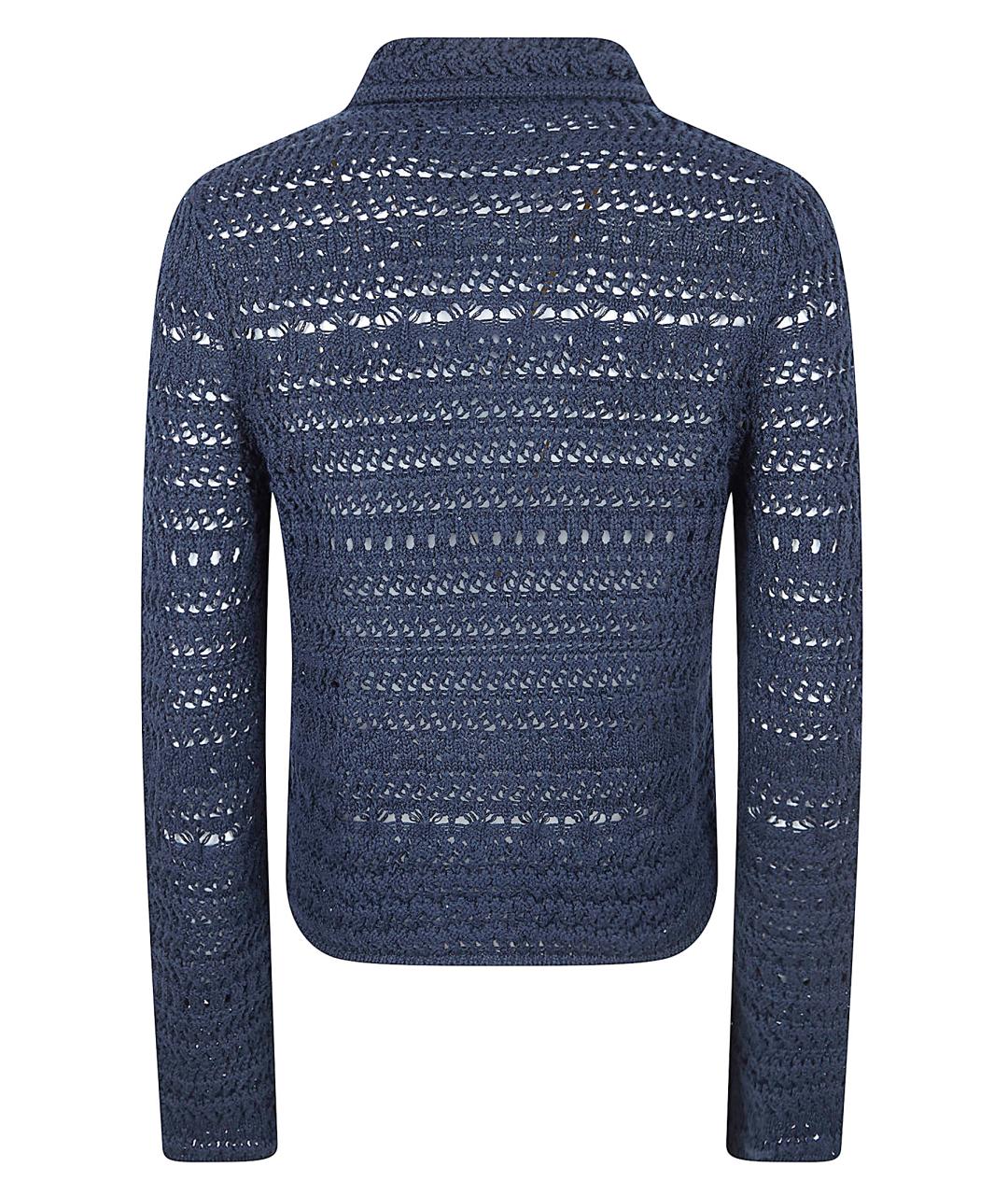 FABIANA FILIPPI Синий хлопковый кардиган, фото 2