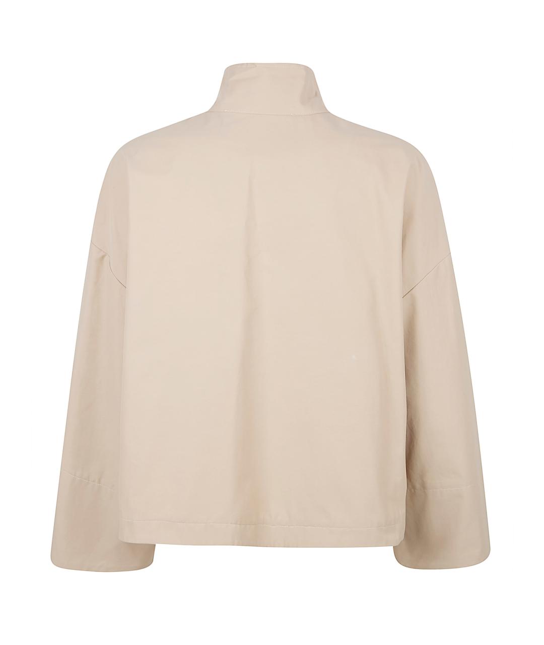 FABIANA FILIPPI Бежевая хлопко-эластановая куртка, фото 2