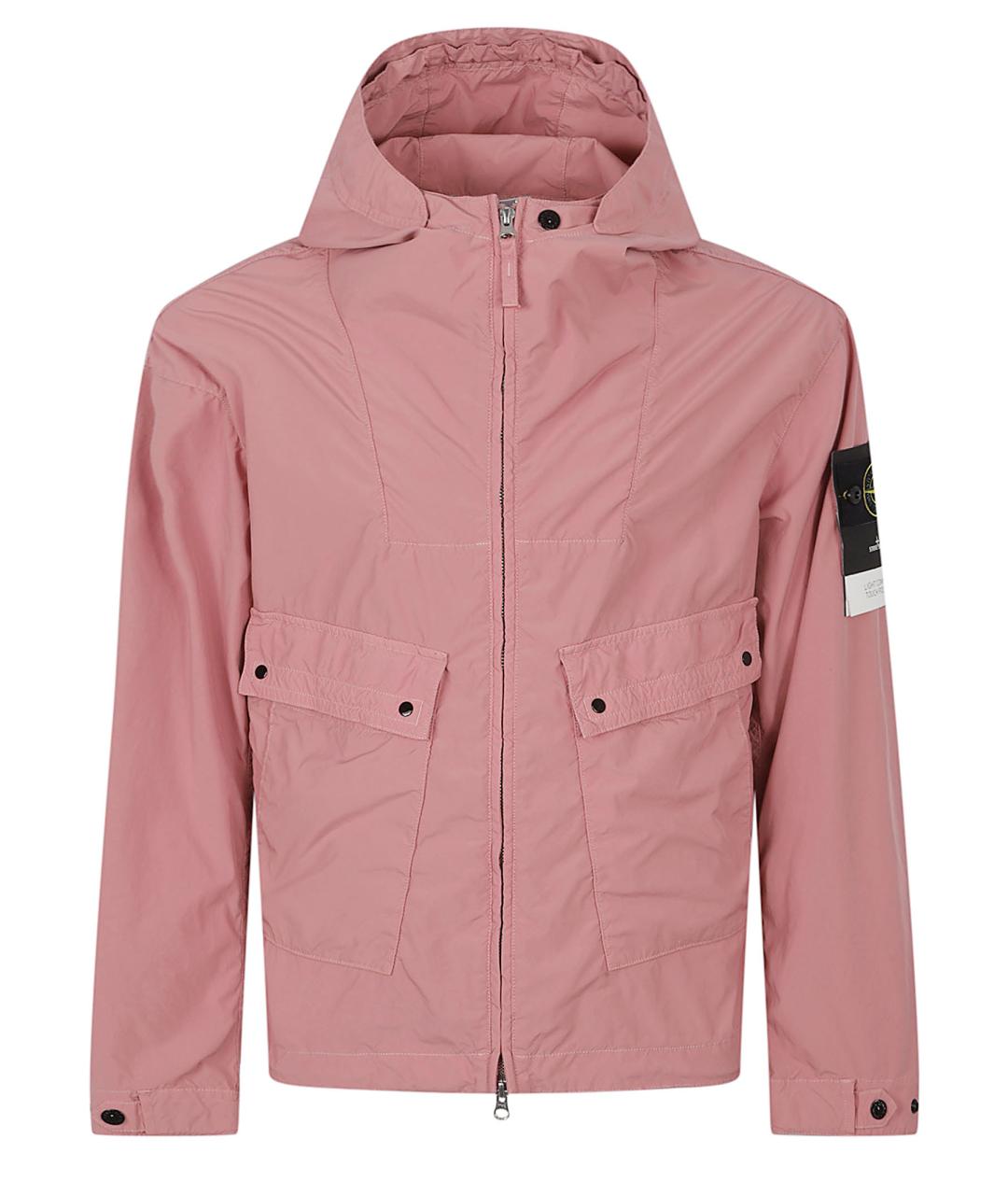 STONE ISLAND Розовая полиамидовая куртка, фото 1