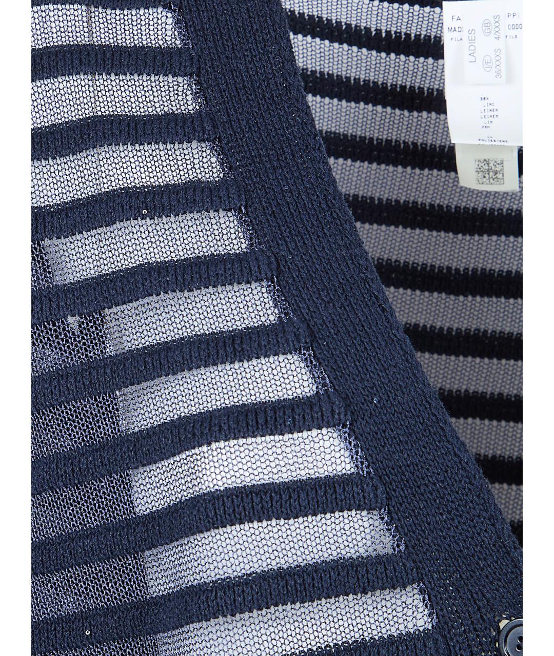 FABIANA FILIPPI Синий хлопковый кардиган, фото 3