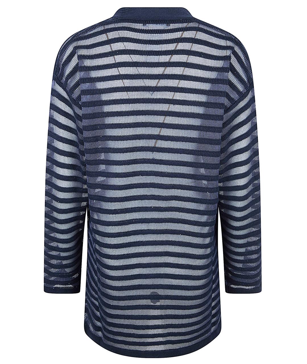 FABIANA FILIPPI Синий хлопковый кардиган, фото 2