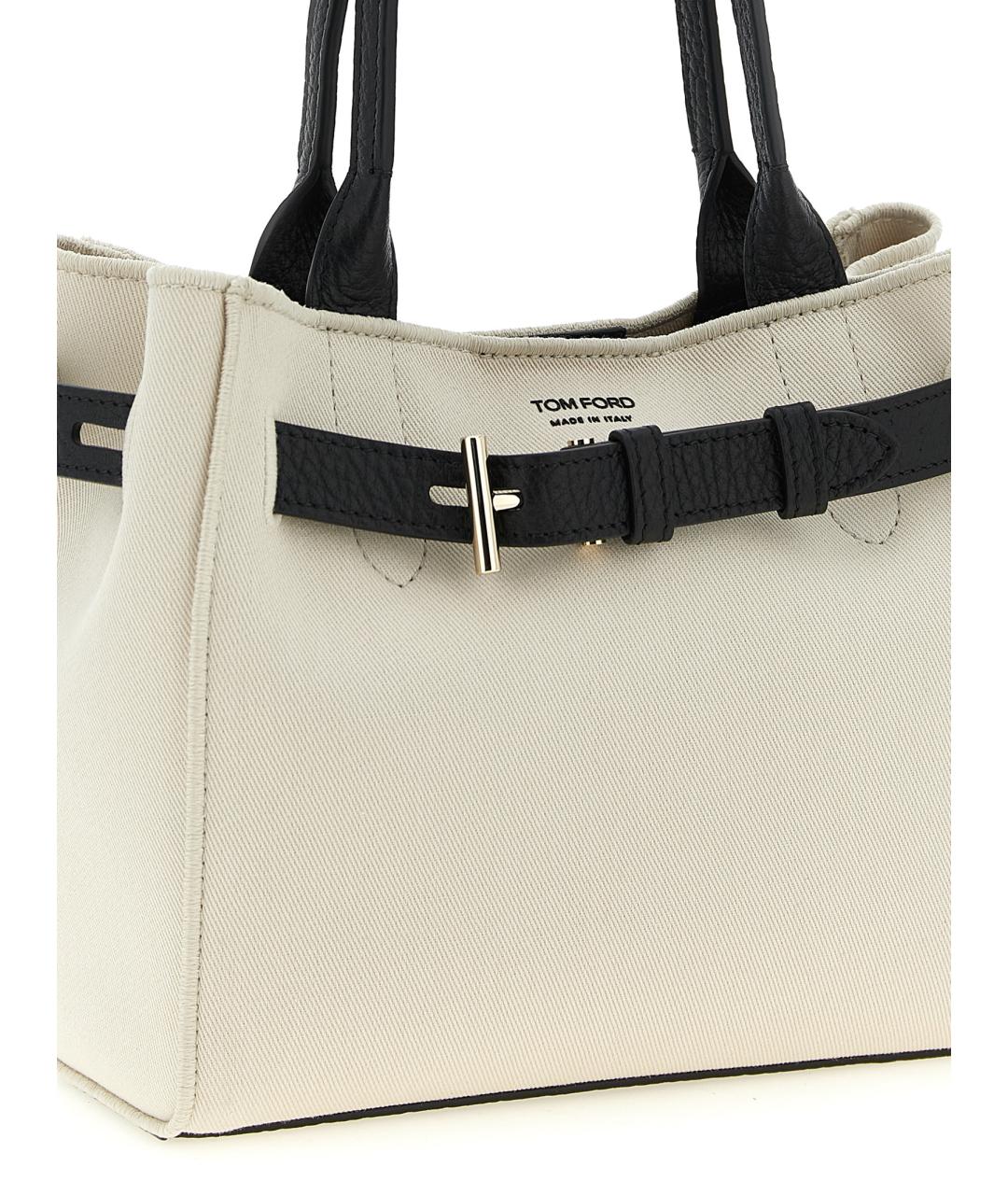 TOM FORD Белая тканевая сумка тоут, фото 3