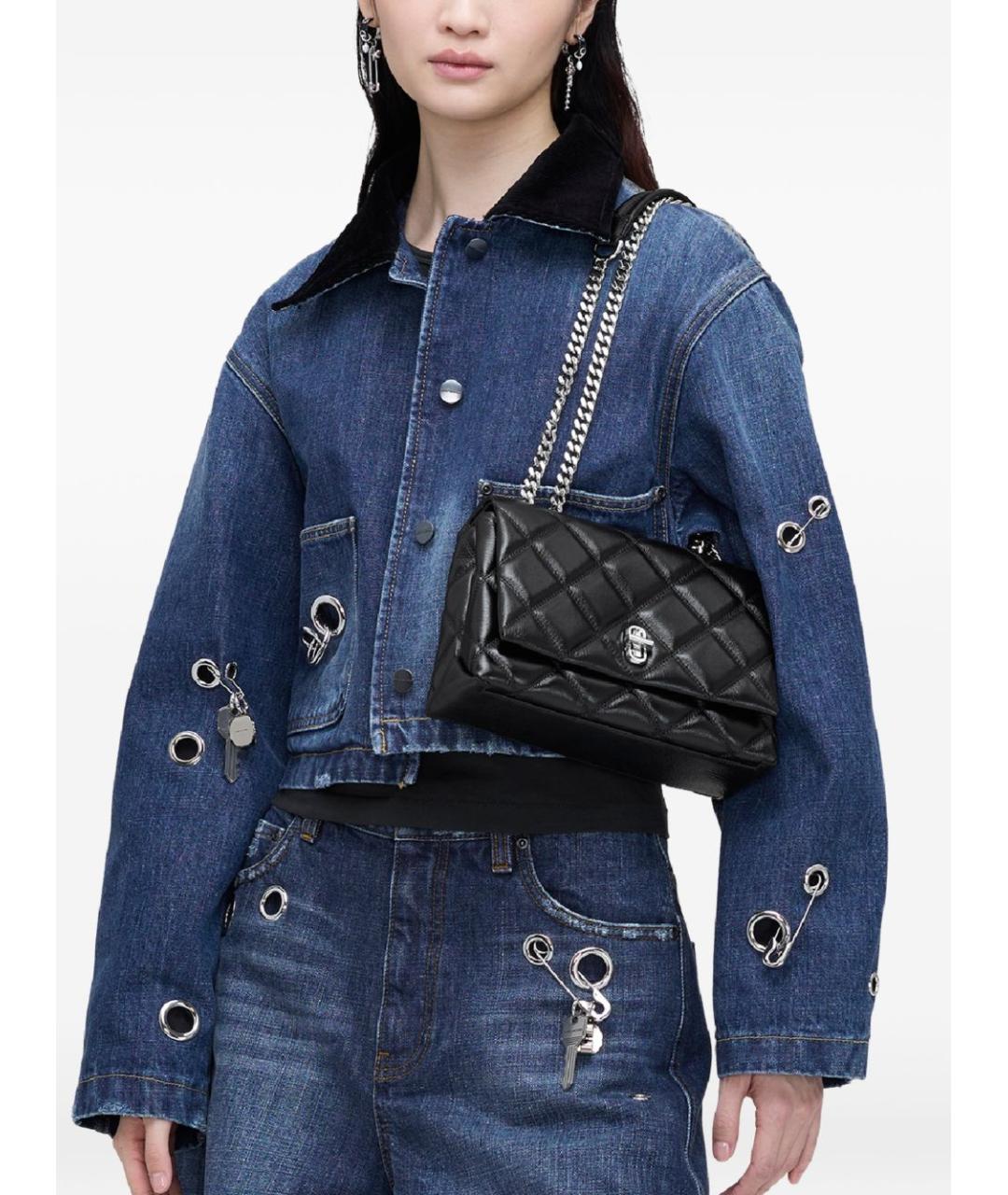 MARC JACOBS Черная кожаная сумка через плечо, фото 5