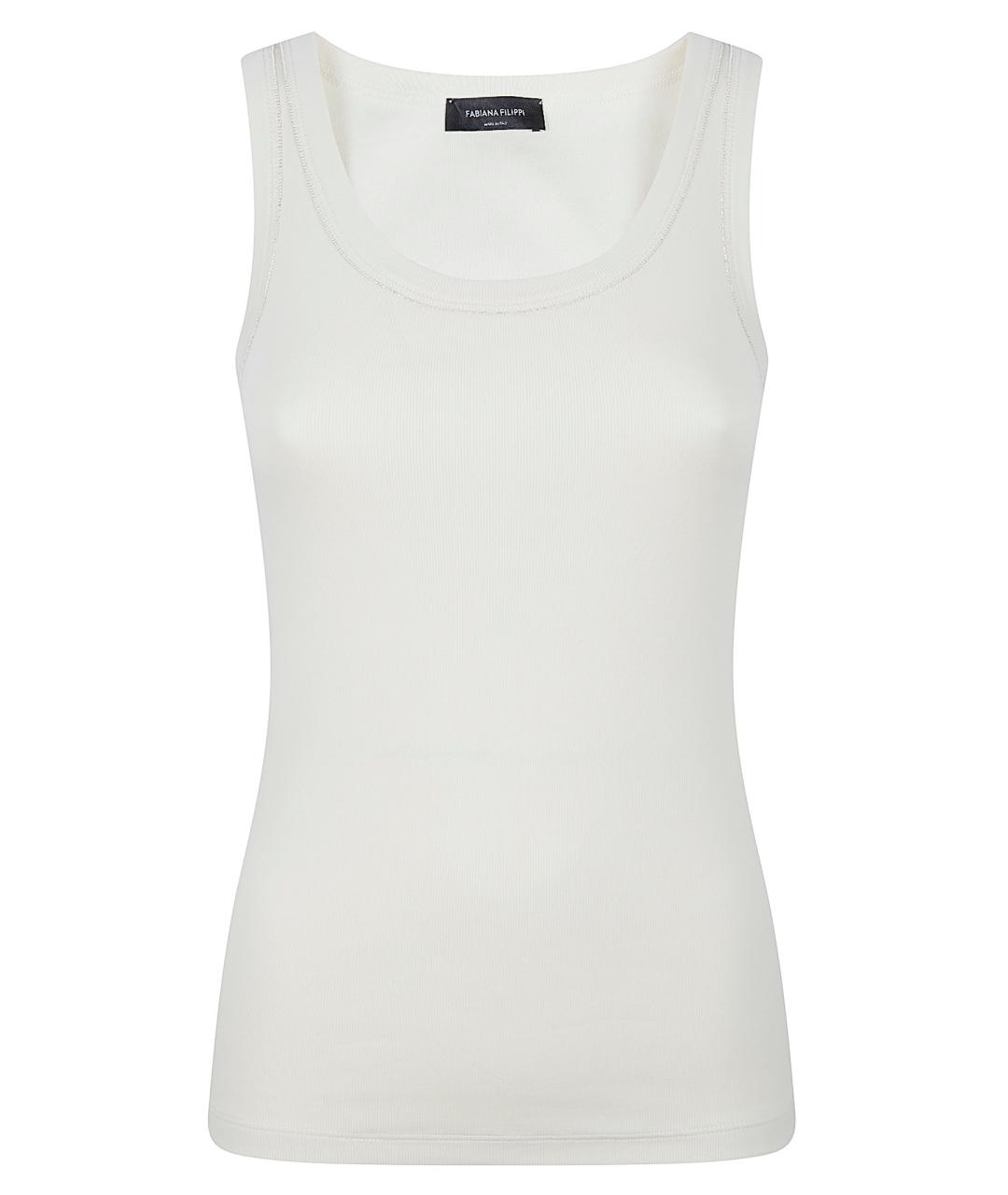 FABIANA FILIPPI Белая хлопковая майка, фото 1