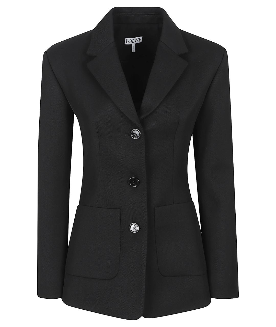 LOEWE Черный шерстяной жакет/пиджак, фото 1