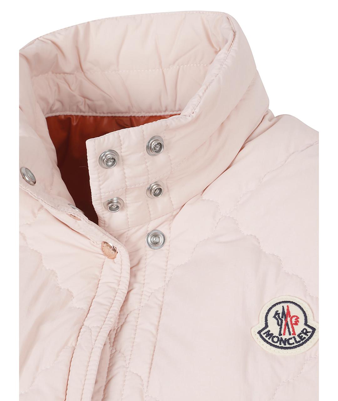 MONCLER Розовый полиамидовый жилет, фото 2