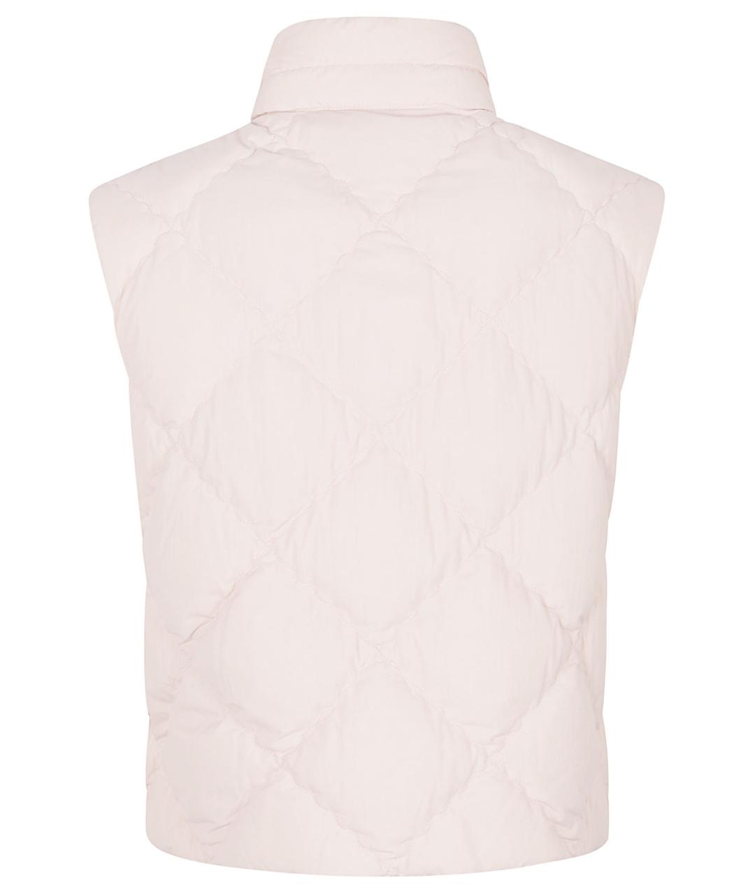 MONCLER Розовый полиамидовый жилет, фото 3