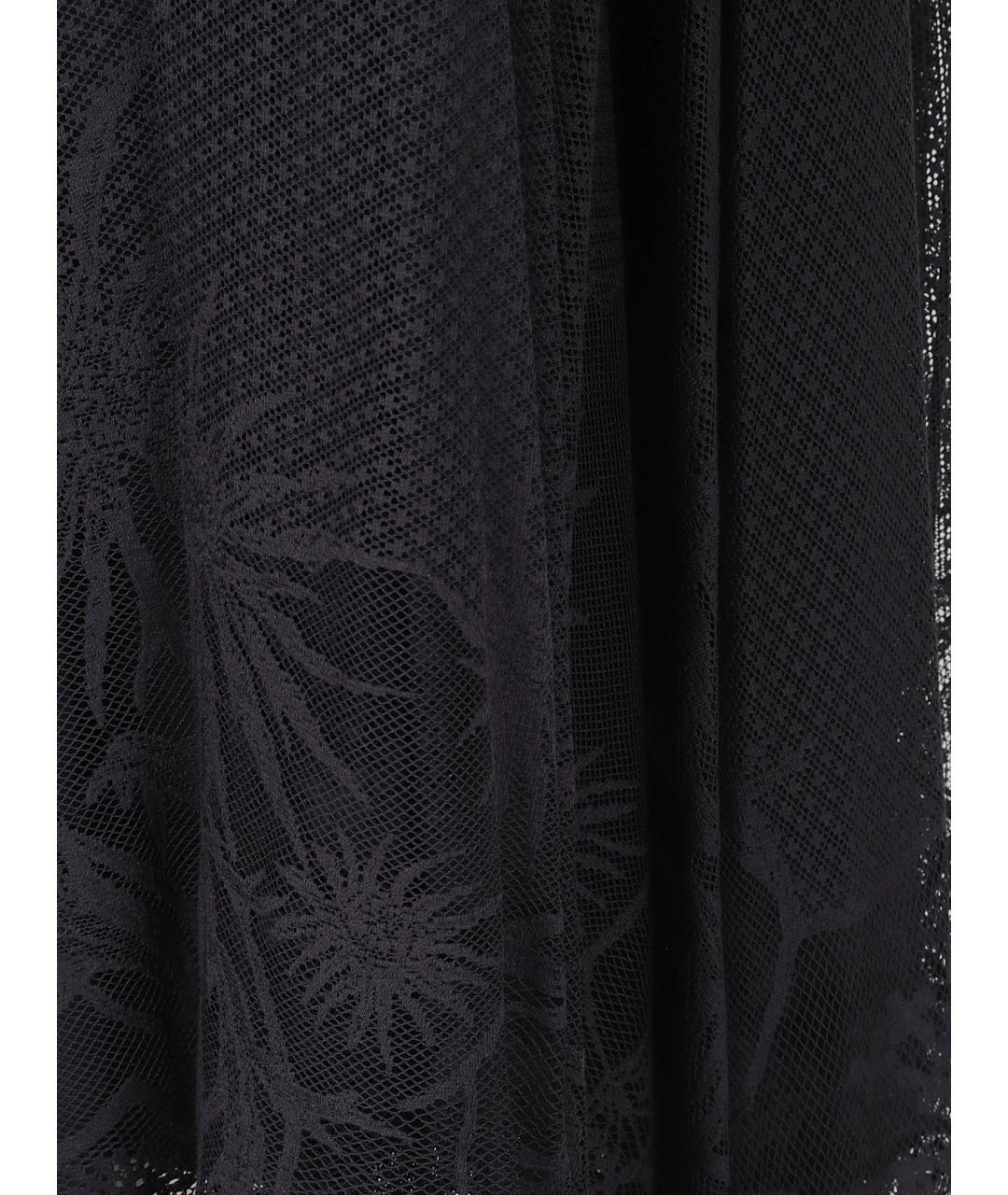 FABIANA FILIPPI Темно-синяя хлопко-эластановая юбка миди, фото 2