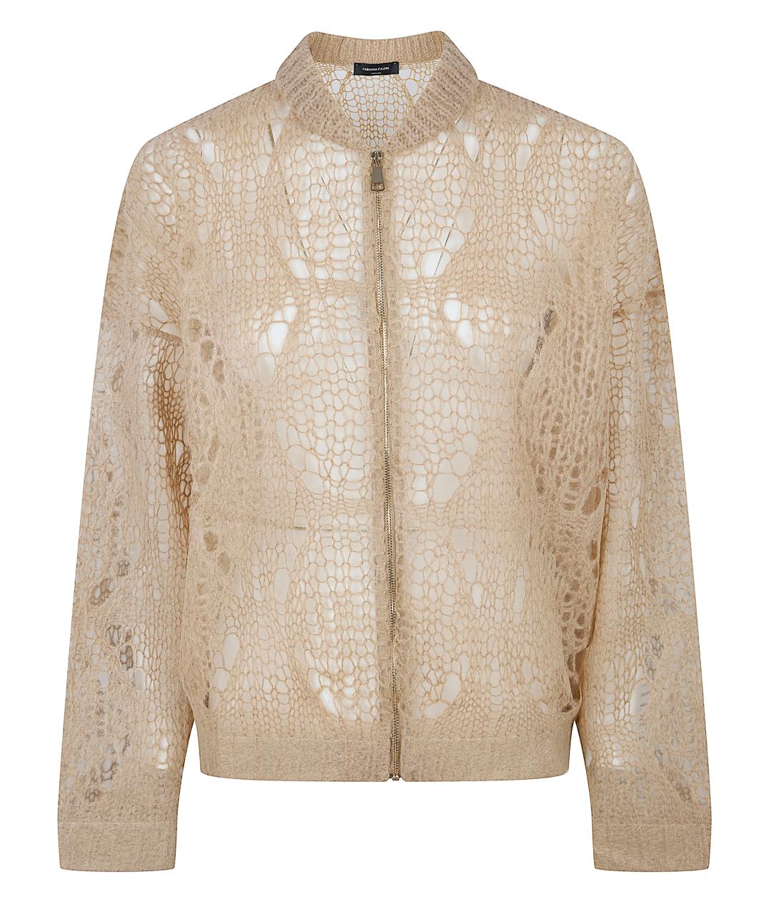 FABIANA FILIPPI Бежевый шерстяной кардиган, фото 1