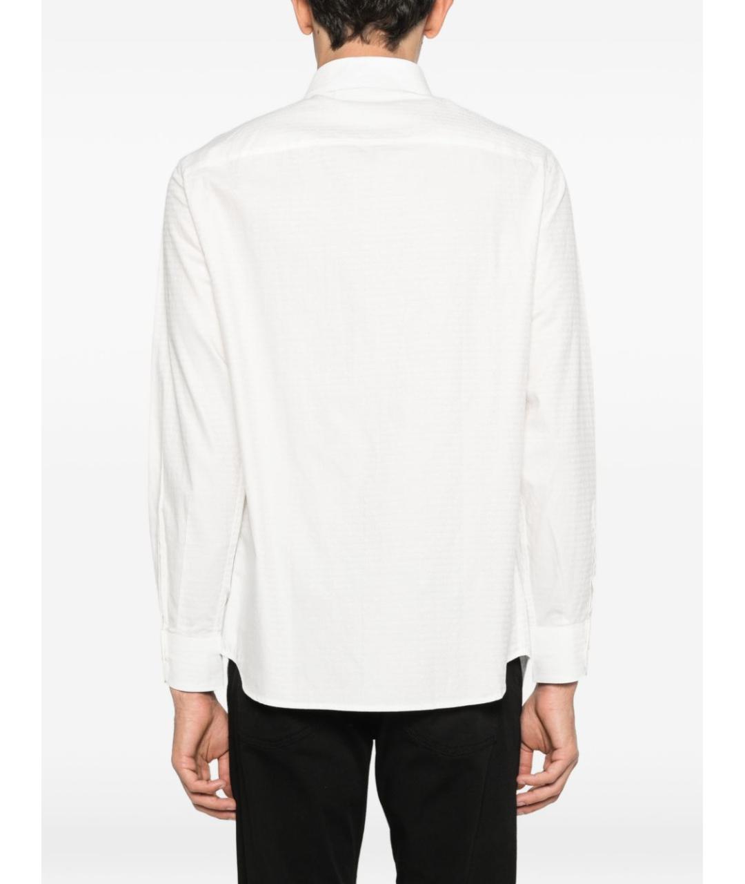 EMPORIO ARMANI Белая хлопковая классическая рубашка, фото 2