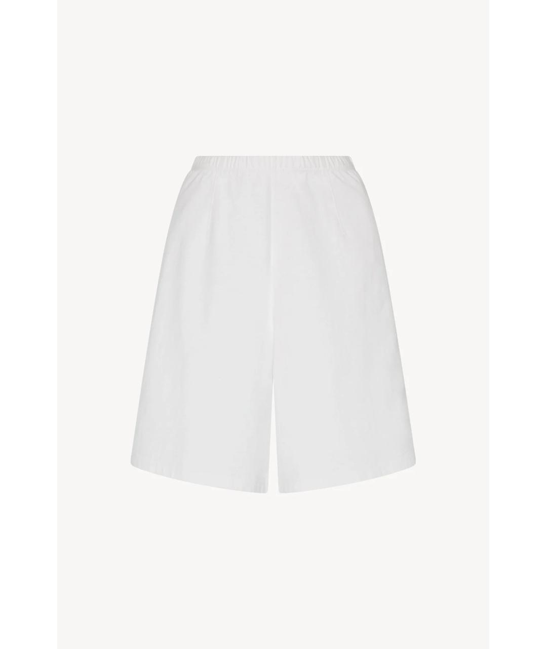 THE ROW Белые хлопковые шорты, фото 6