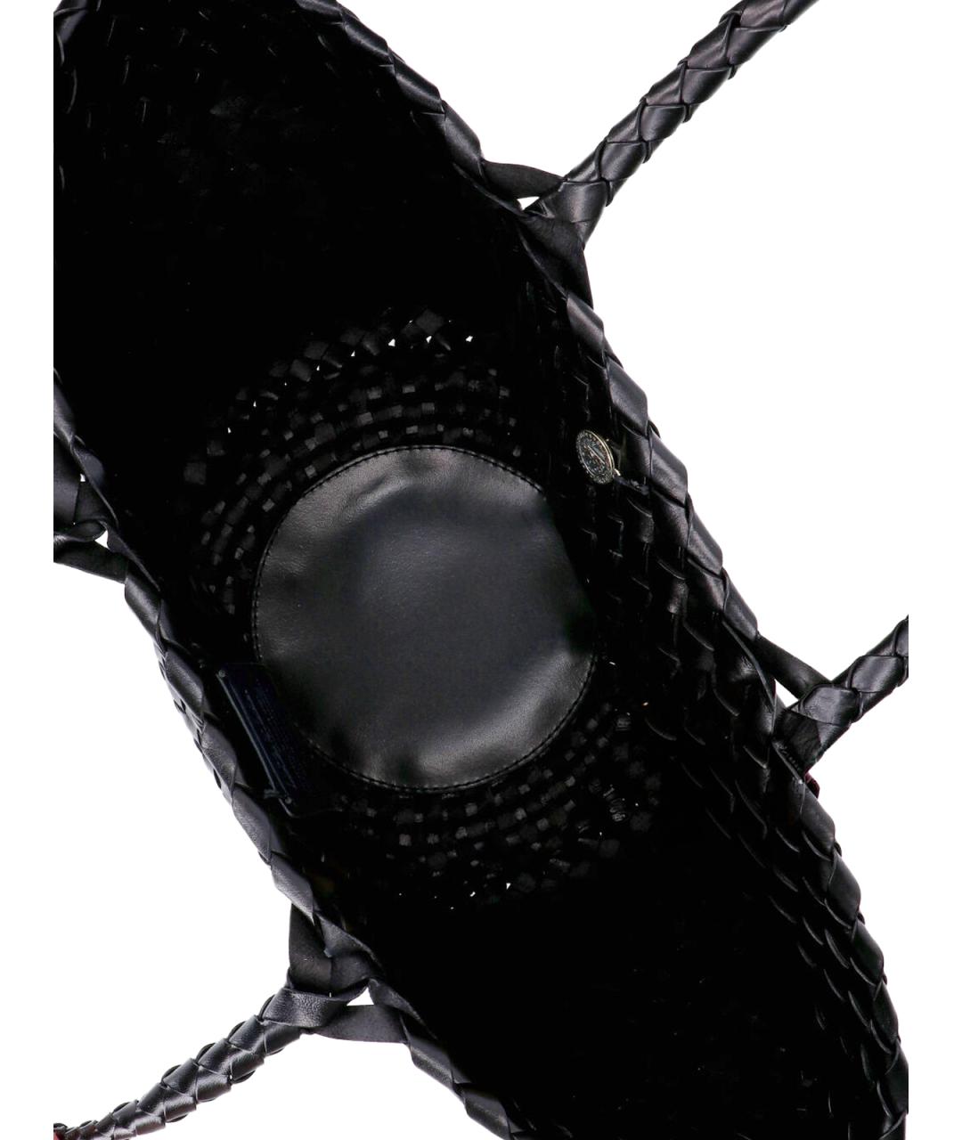 Dragon Diffusion Черная пелетеная сумка тоут, фото 4