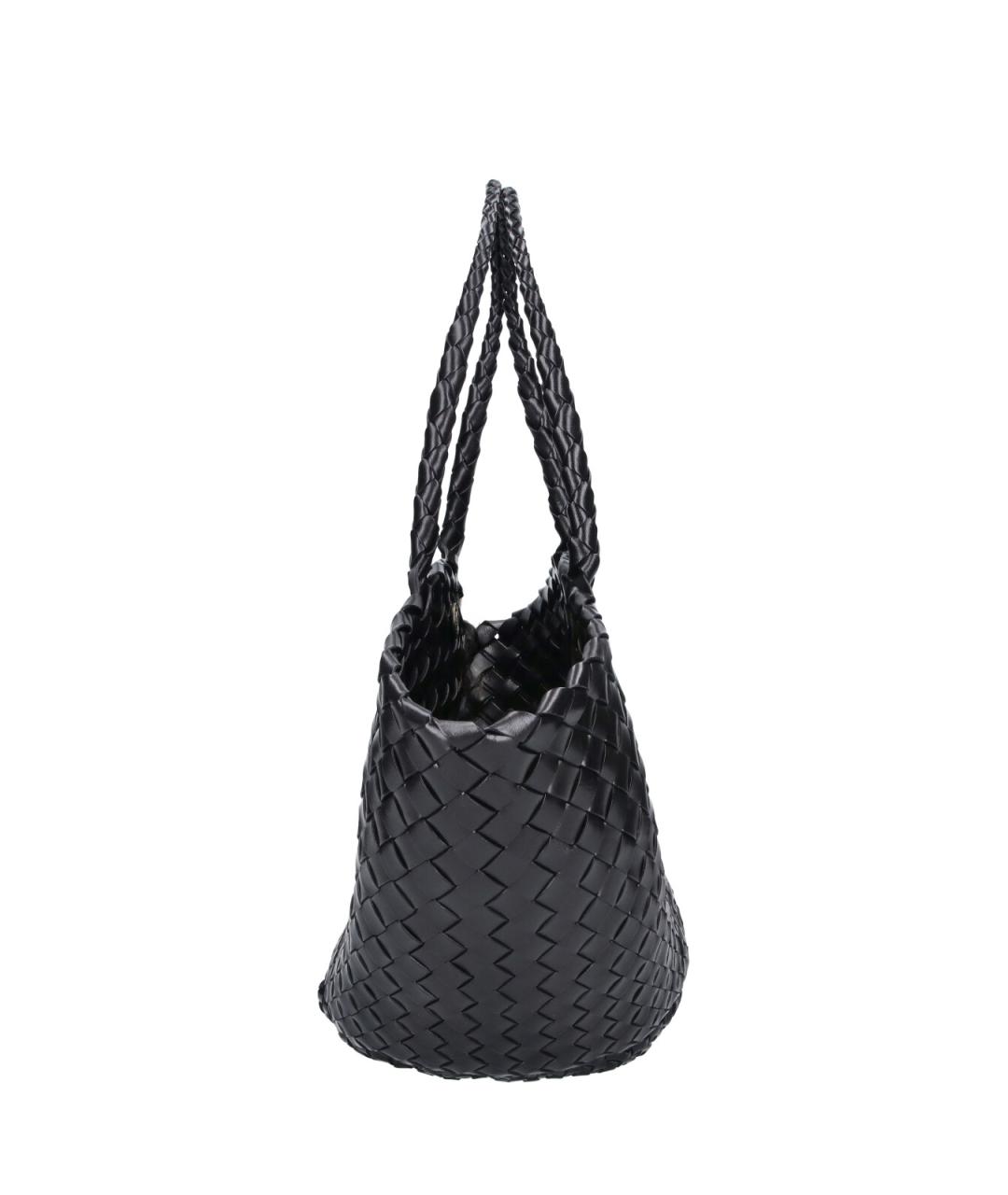 Dragon Diffusion Черная пелетеная сумка тоут, фото 5