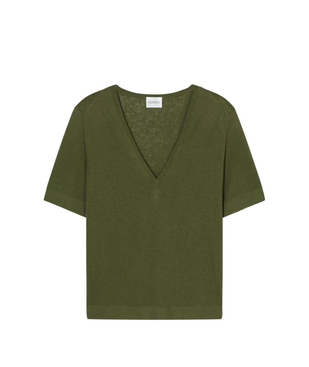 CLOSED Зеленый хлопковый джемпер / свитер, фото 1