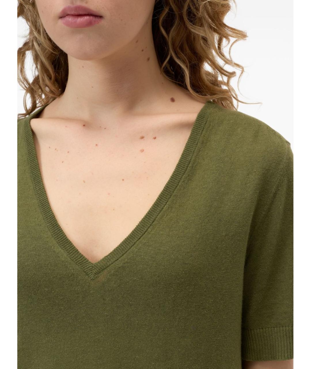 CLOSED Зеленый хлопковый джемпер / свитер, фото 4