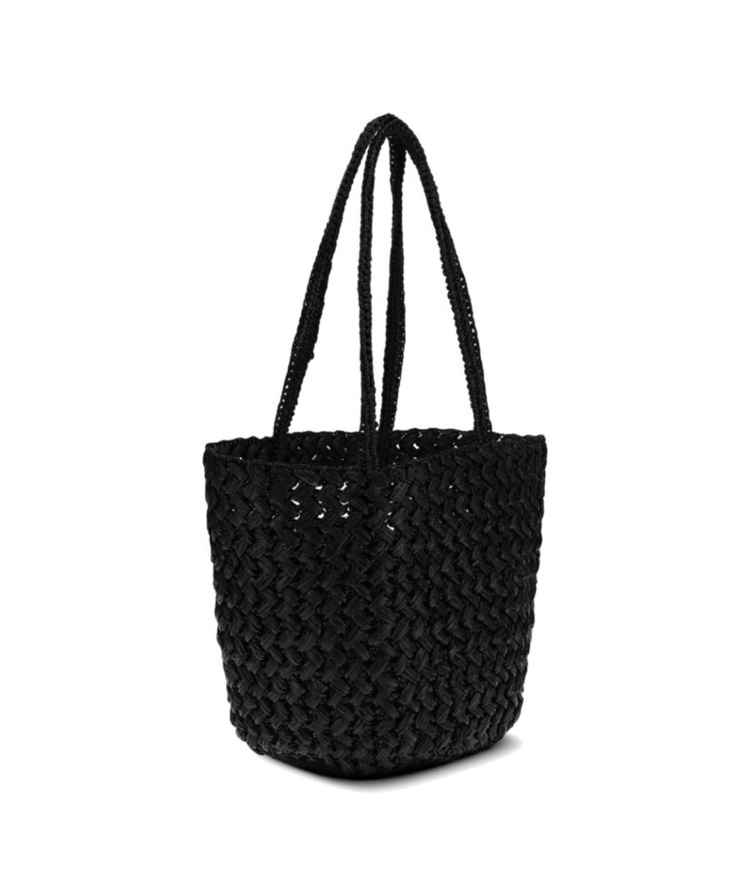 THE ROW Черная пелетеная сумка тоут, фото 3