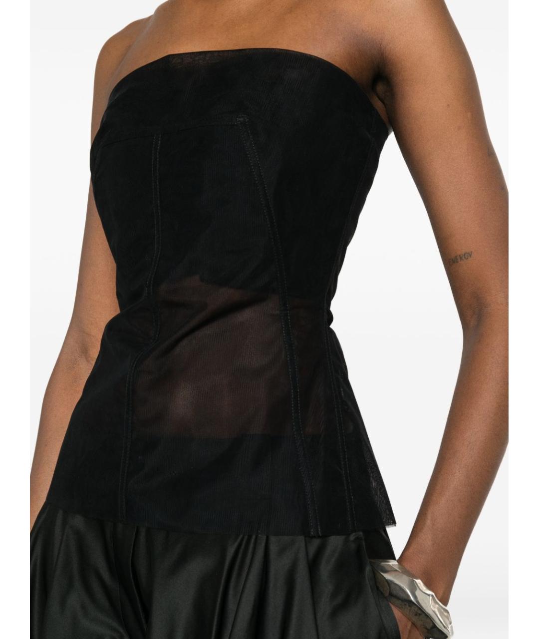 RICK OWENS Черная майка, фото 3