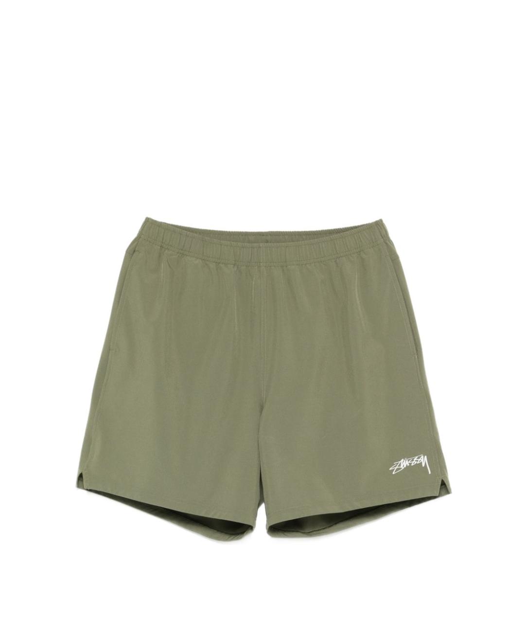 STUSSY Зеленые полиэстеровые шорты, фото 1