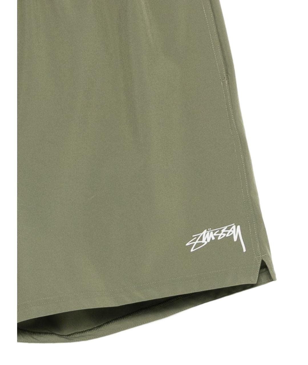 STUSSY Зеленые полиэстеровые шорты, фото 3