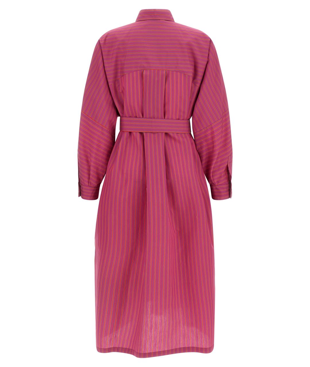 MAX MARA Розовое хлопковое повседневное платье, фото 2