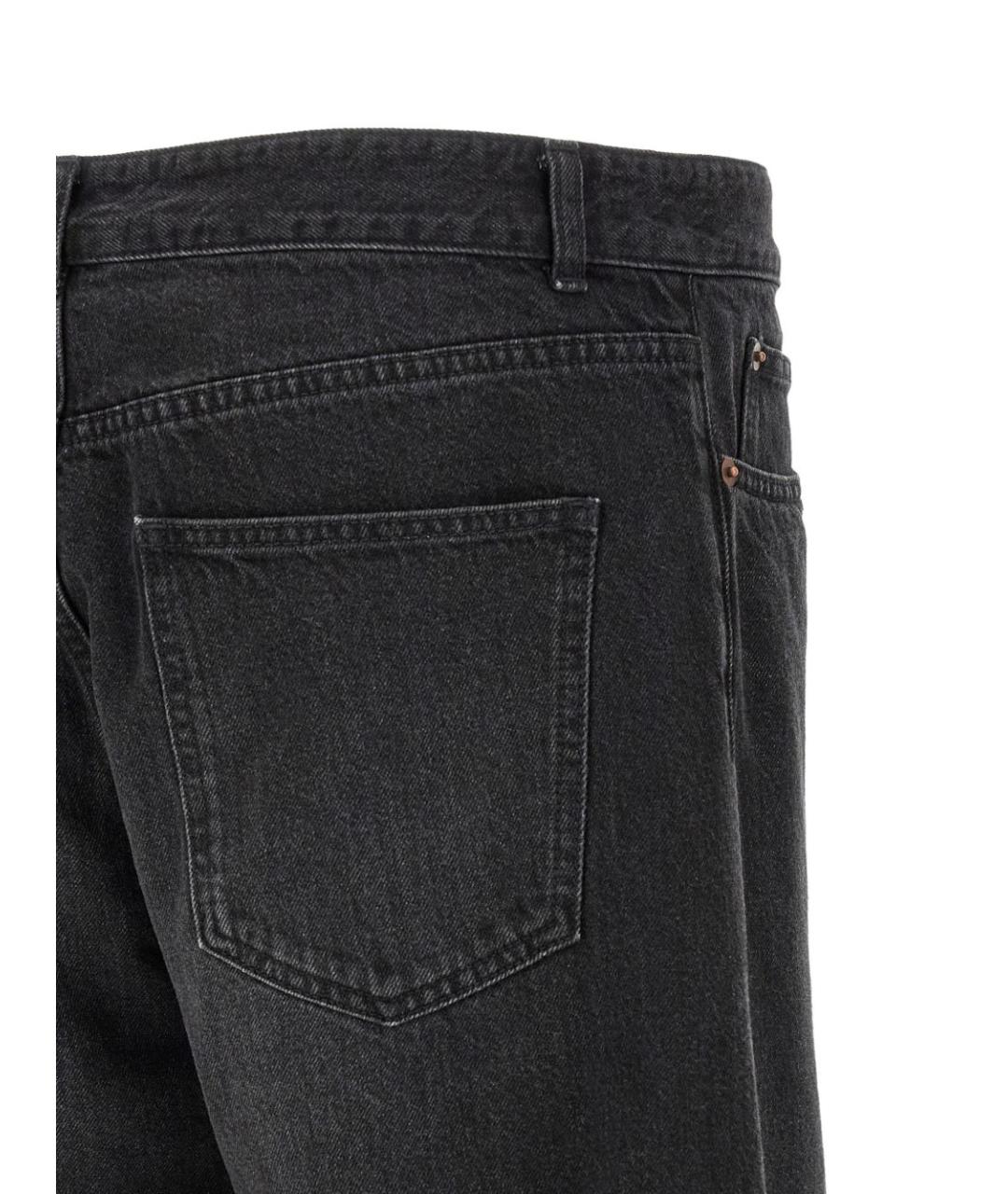 THE ROW Черные хлопковые прямые джинсы, фото 3