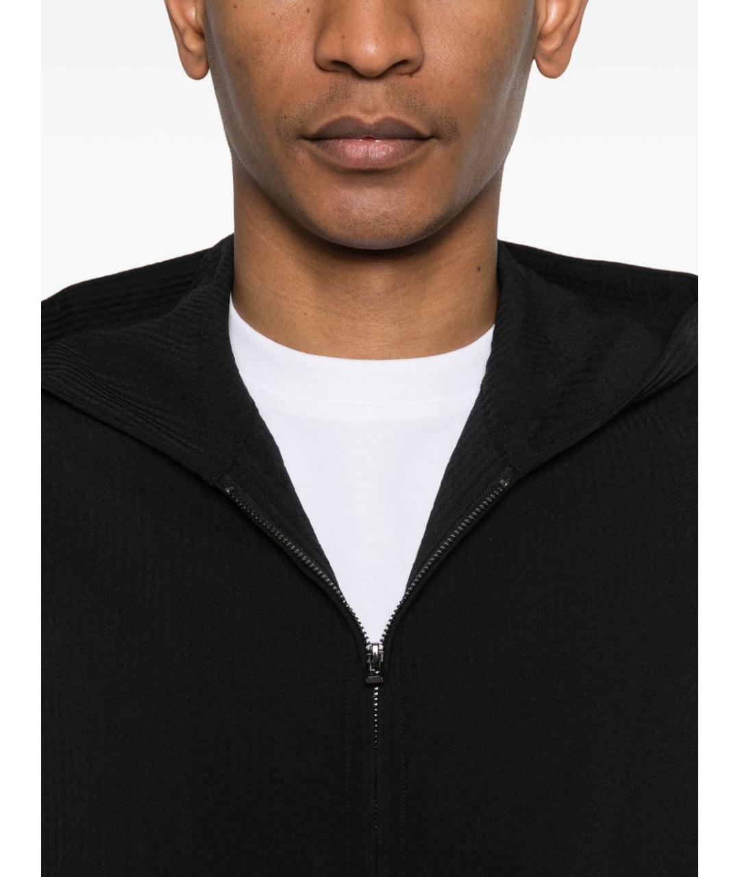 EMPORIO ARMANI Черная полиэстеровая куртка, фото 4