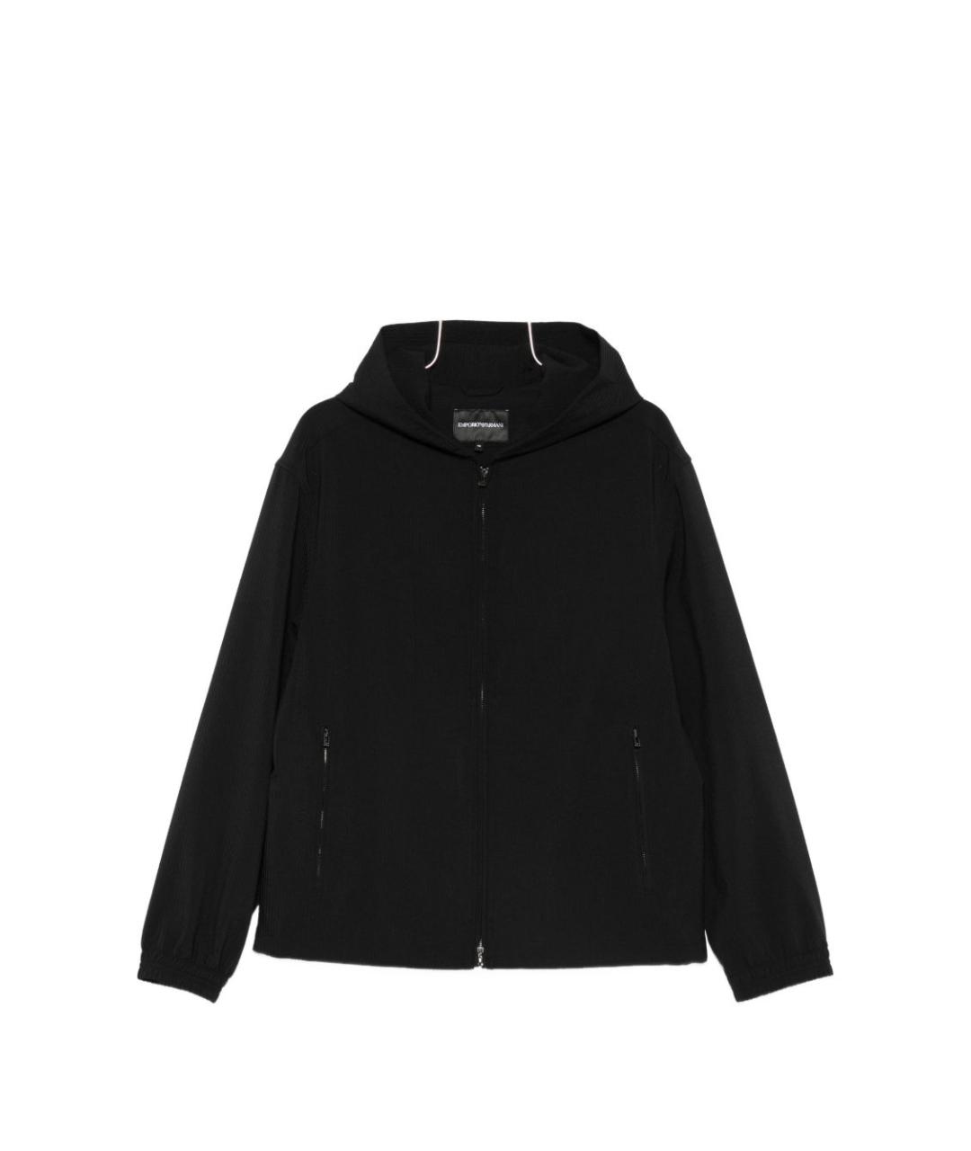 EMPORIO ARMANI Черная полиэстеровая куртка, фото 1