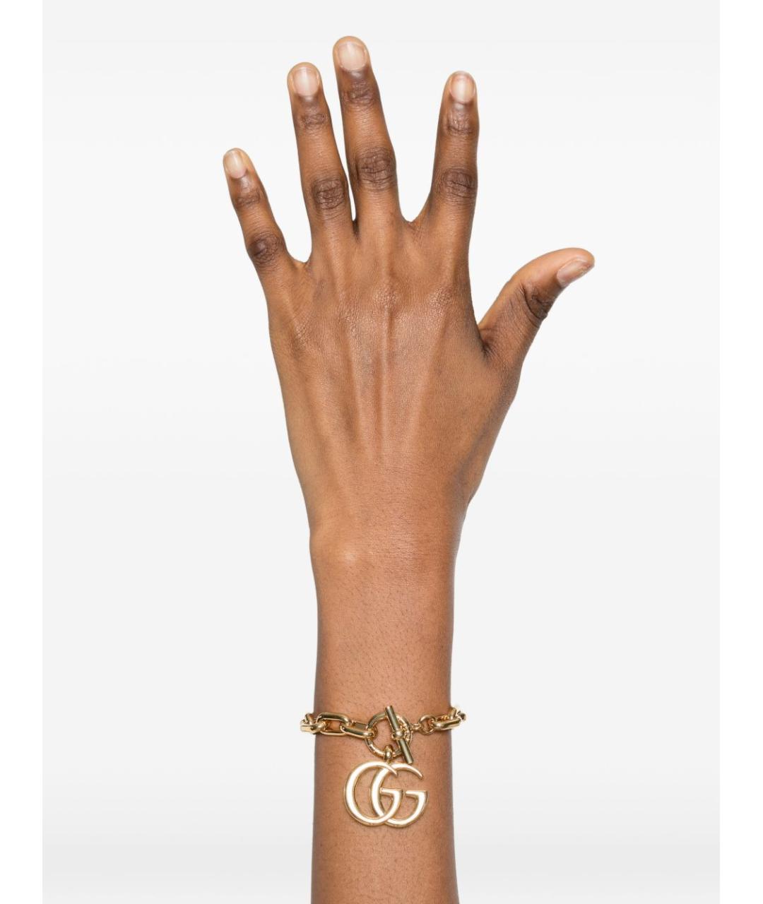 GUCCI Золотой металлический браслет, фото 2