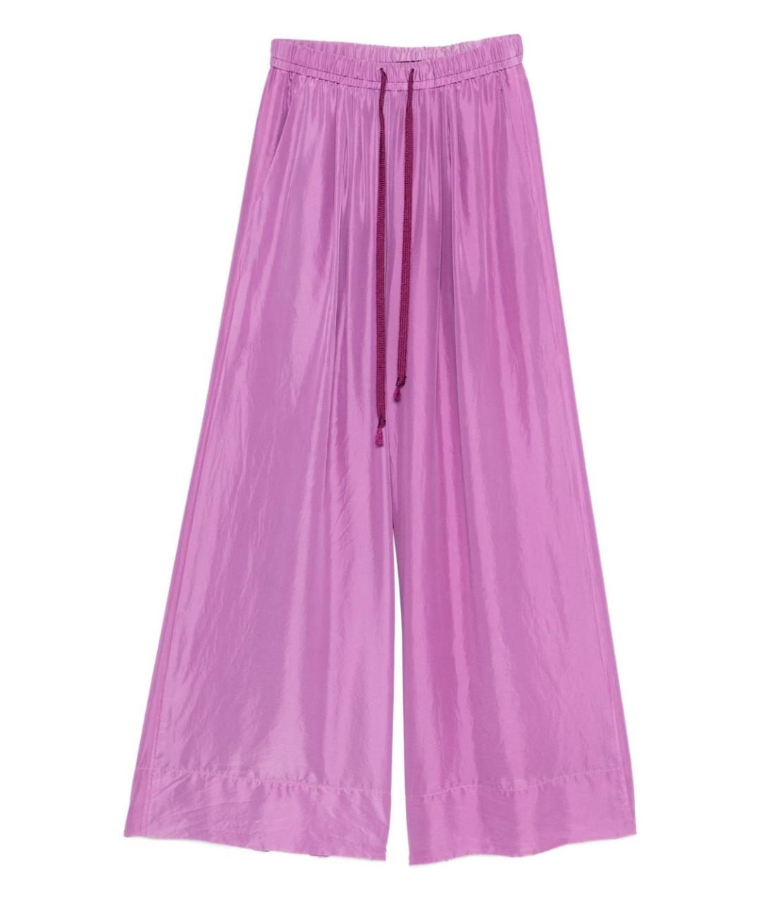 FORTE FORTE Фиолетовые шелковые брюки широкие, фото 1