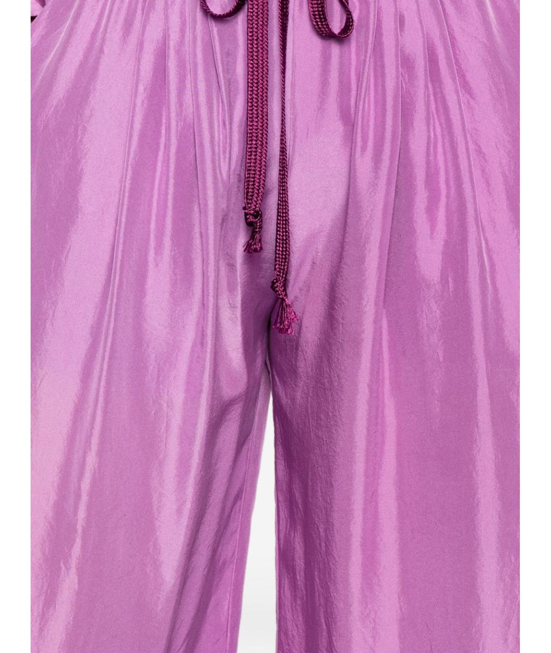 FORTE FORTE Фиолетовые шелковые брюки широкие, фото 2