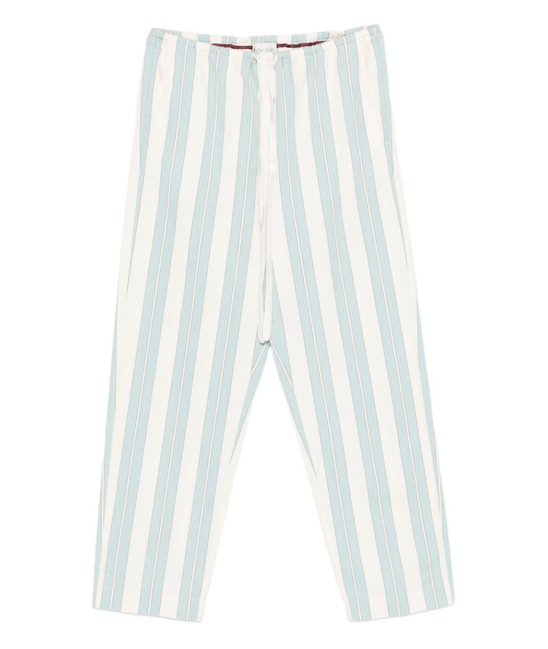 FORTE FORTE Голубые хлопковые прямые брюки, фото 1