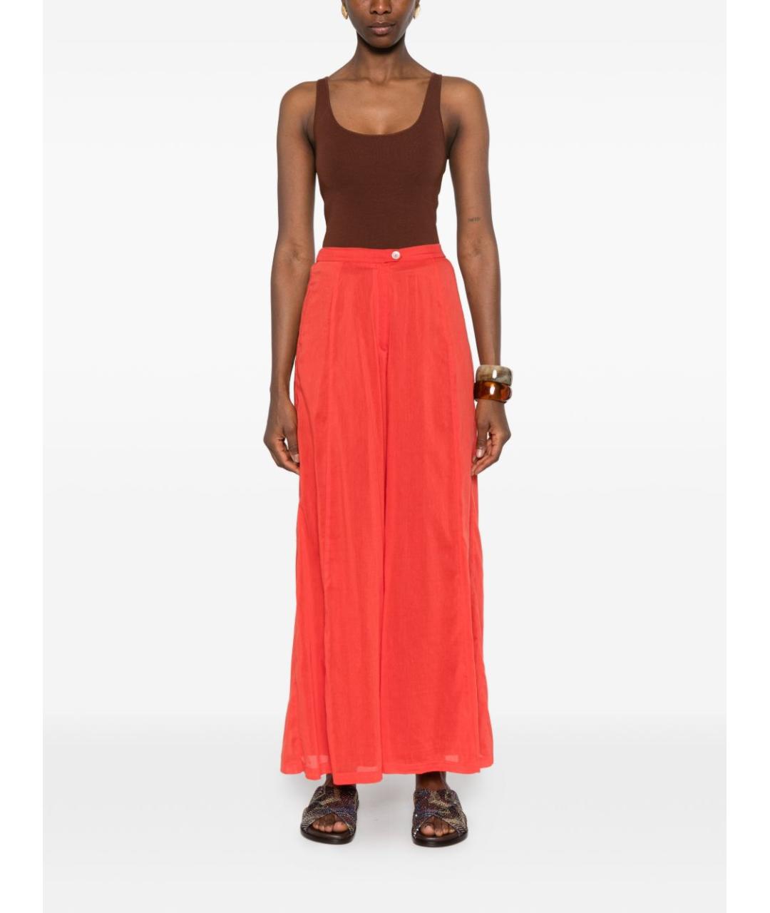 FORTE FORTE Красные прямые брюки, фото 5