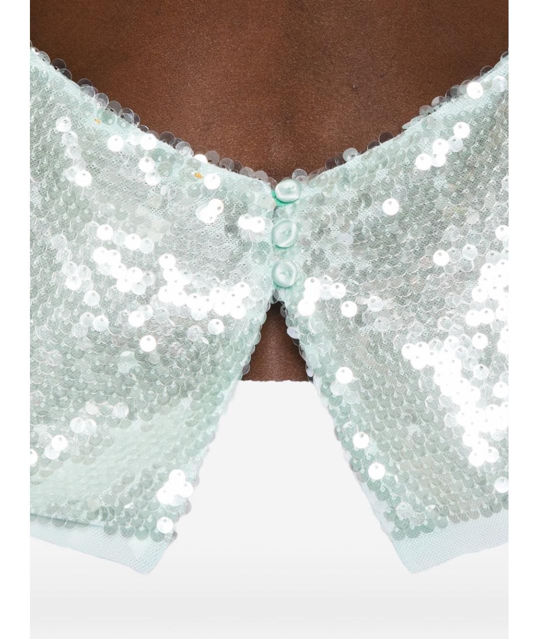 FORTE FORTE Голубая полиэстеровая майка, фото 4