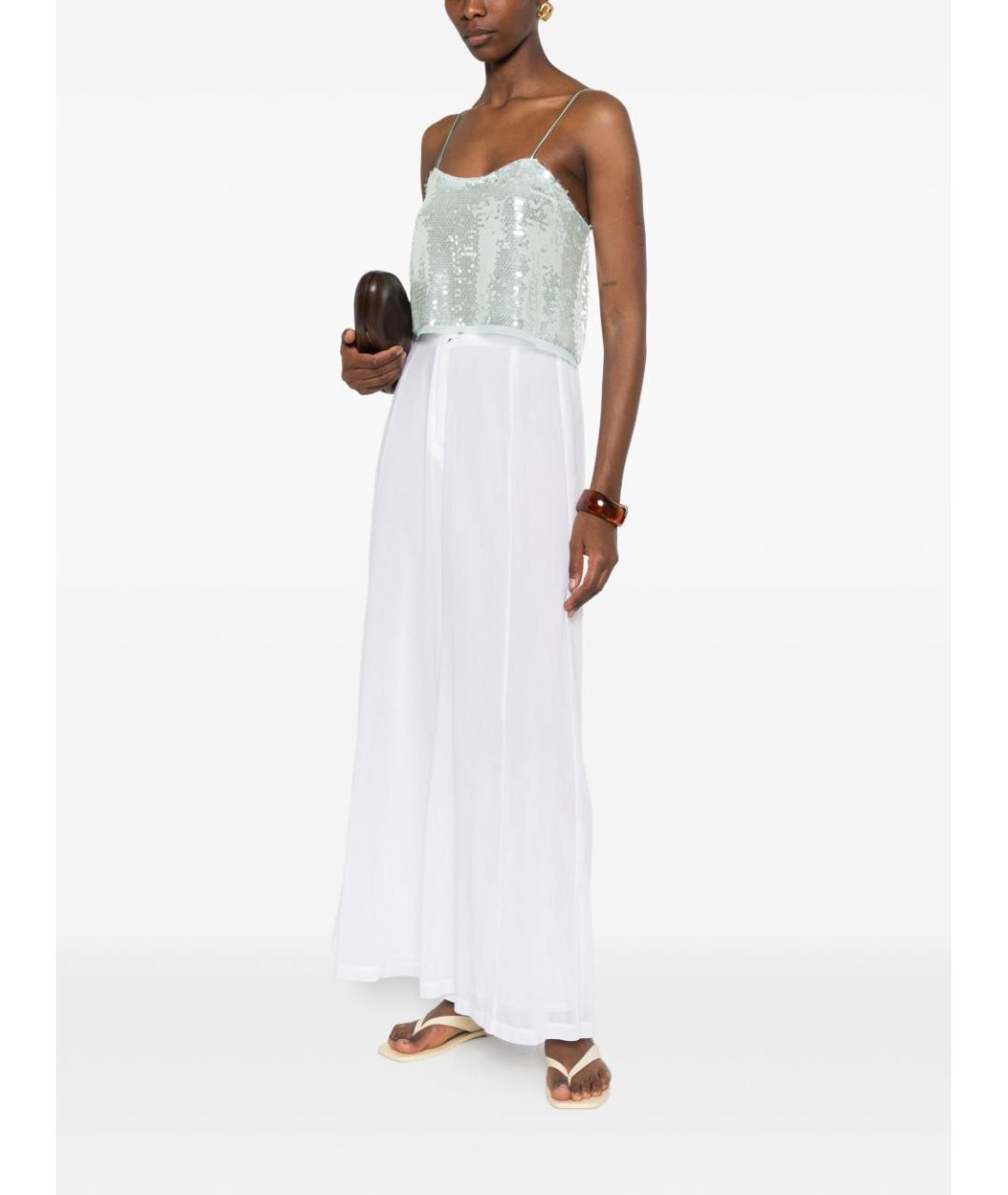 FORTE FORTE Голубая полиэстеровая майка, фото 3