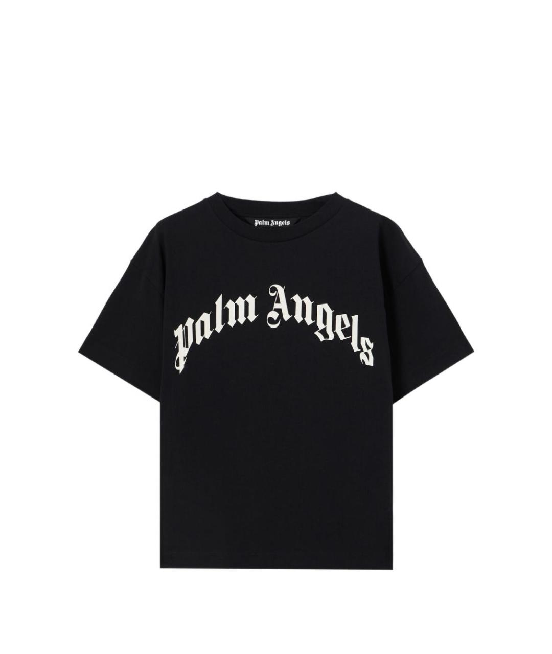 PALM ANGELS Черная хлопковая футболка, фото 1
