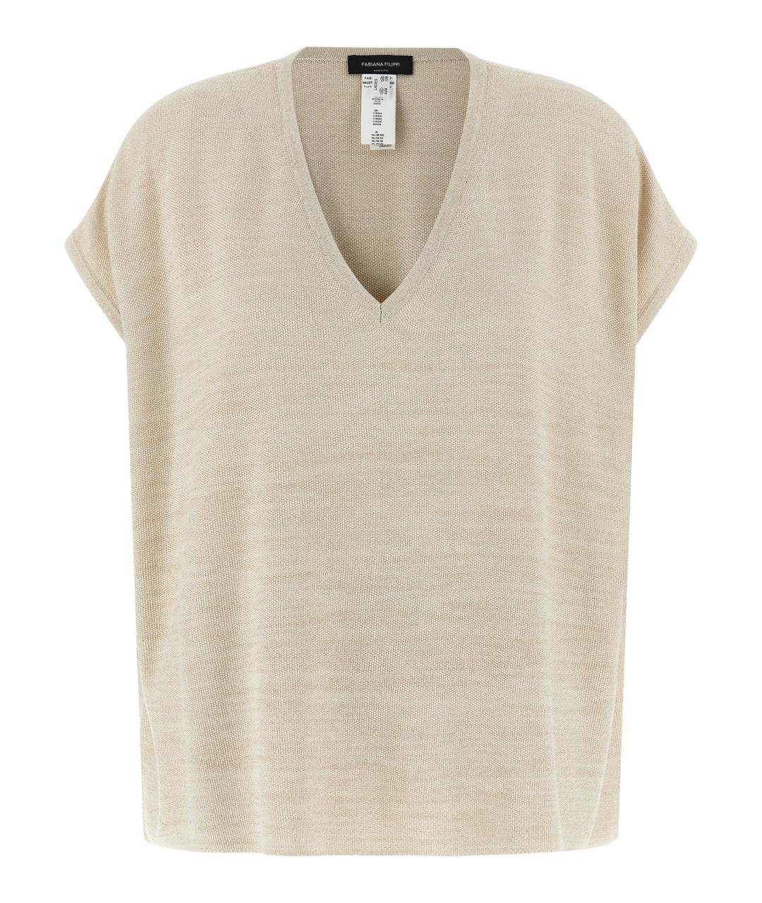 FABIANA FILIPPI Золотая хлопковая жилетка, фото 1