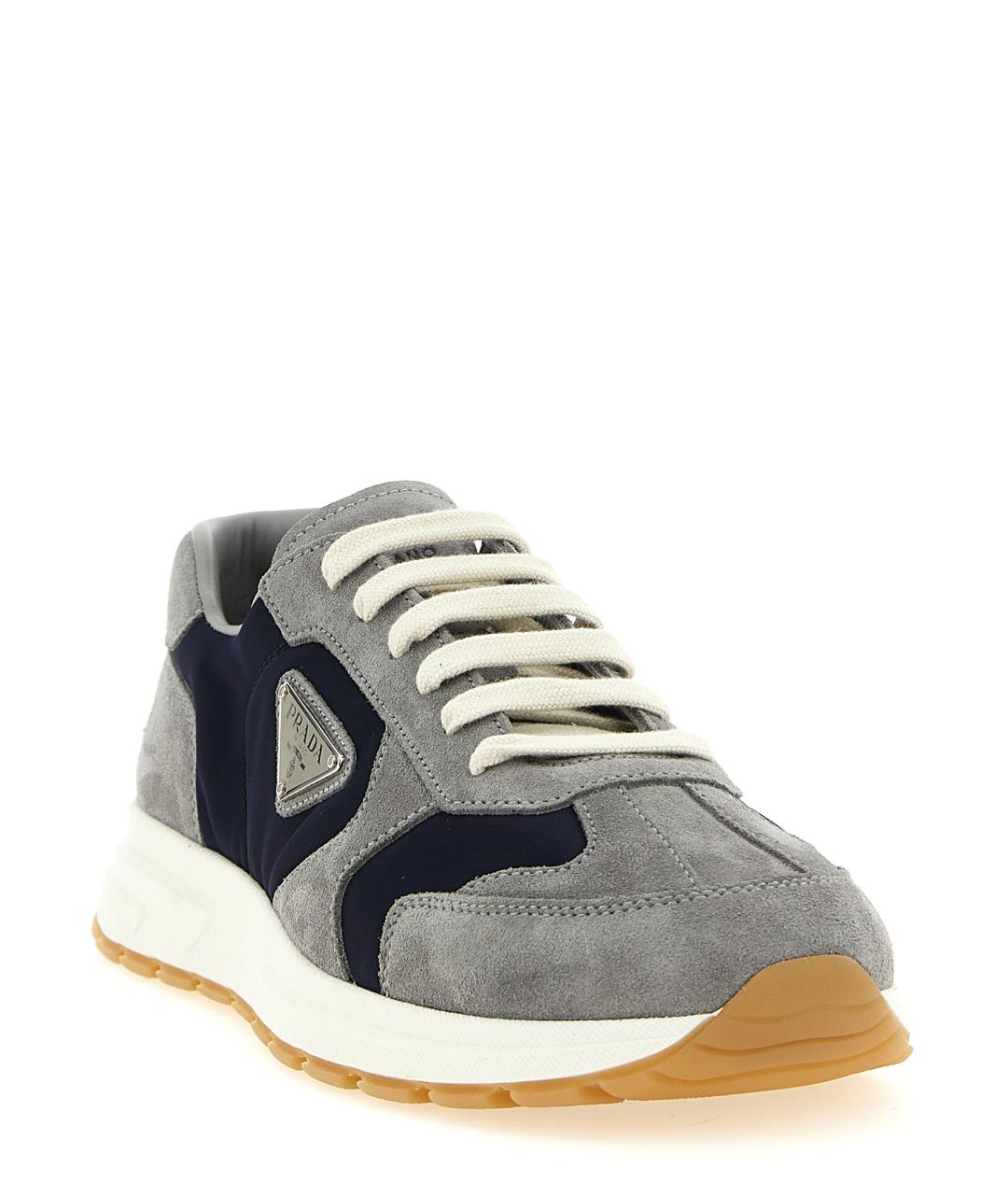 PRADA Мульти замшевые низкие кроссовки / кеды, фото 2