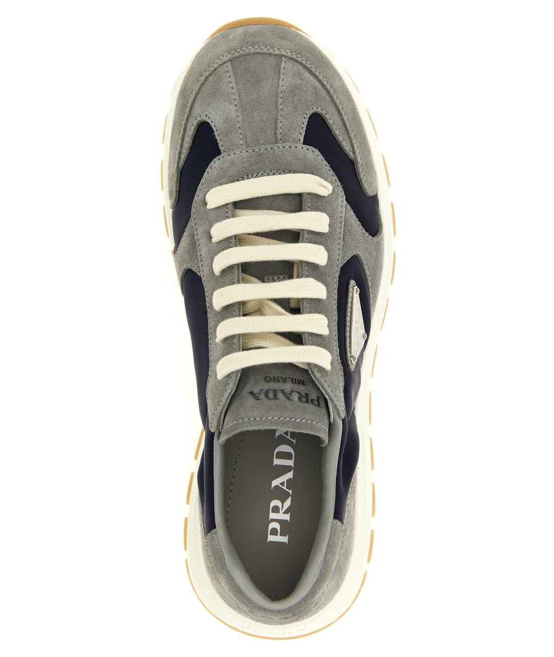 PRADA Мульти замшевые низкие кроссовки / кеды, фото 4