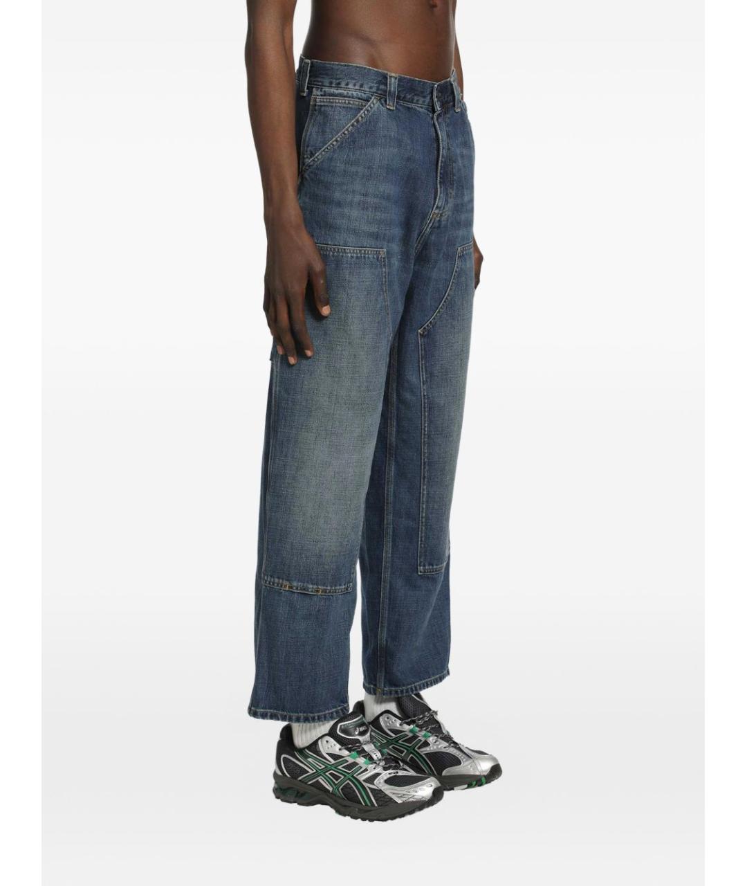 CARHARTT WIP Синие хлопковые прямые джинсы, фото 2